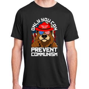 Trump Bear 45 47 MAGA 2024 Only You Can Prevent Communism Adult ChromaSoft Performance T-Shirt