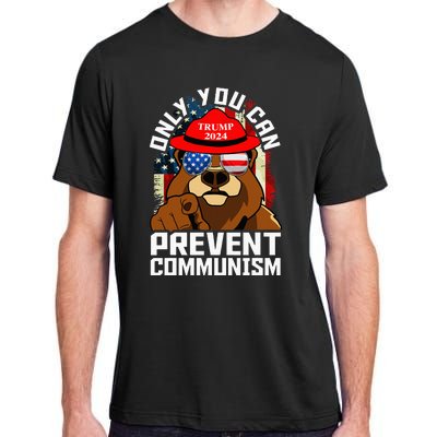 Trump Bear 45 47 MAGA 2024 Only You Can Prevent Socialism Adult ChromaSoft Performance T-Shirt