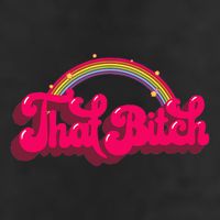 That Bitch 60s 70s 70s 90s Retro Grunge Hippie Rainbow 7 Panel Mesh Trucker Snapback Hat