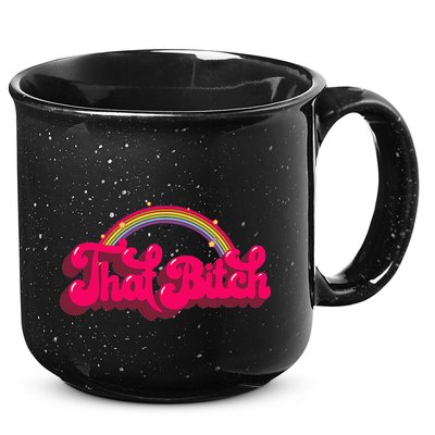 That Bitch 60s 70s 70s 90s Retro Grunge Hippie Rainbow 15oz Campfire Ceramic Mug