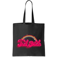 That Bitch 60s 70s 70s 90s Retro Grunge Hippie Rainbow Bag