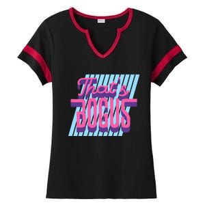 ThatS Bogus 80s Retro Nostalgia Ladies Halftime Notch Neck Tee