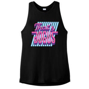 ThatS Bogus 80s Retro Nostalgia Ladies PosiCharge Tri-Blend Wicking Tank