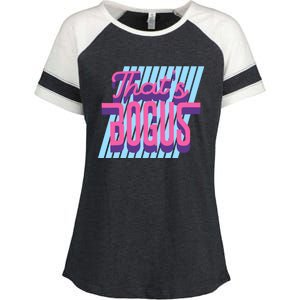 ThatS Bogus 80s Retro Nostalgia Enza Ladies Jersey Colorblock Tee