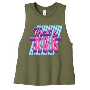 ThatS Bogus 80s Retro Nostalgia Women's Racerback Cropped Tank