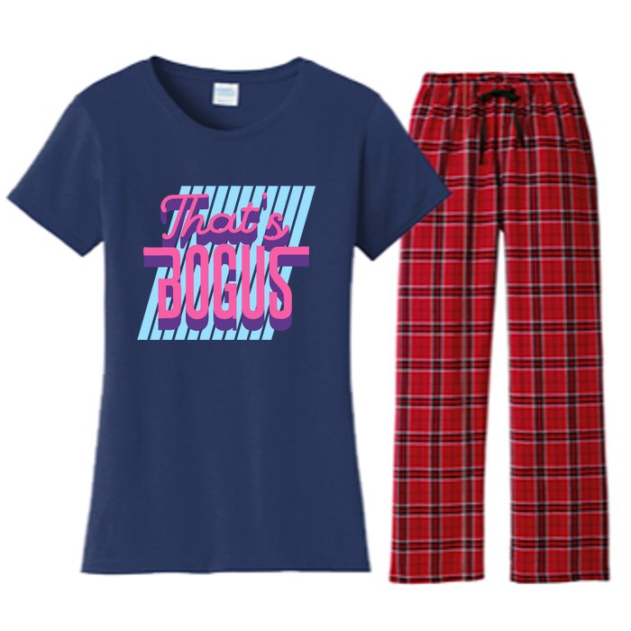 ThatS Bogus 80s Retro Nostalgia Women's Flannel Pajama Set