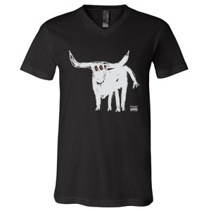 Texas Blue 84 For All The Horns V-Neck T-Shirt