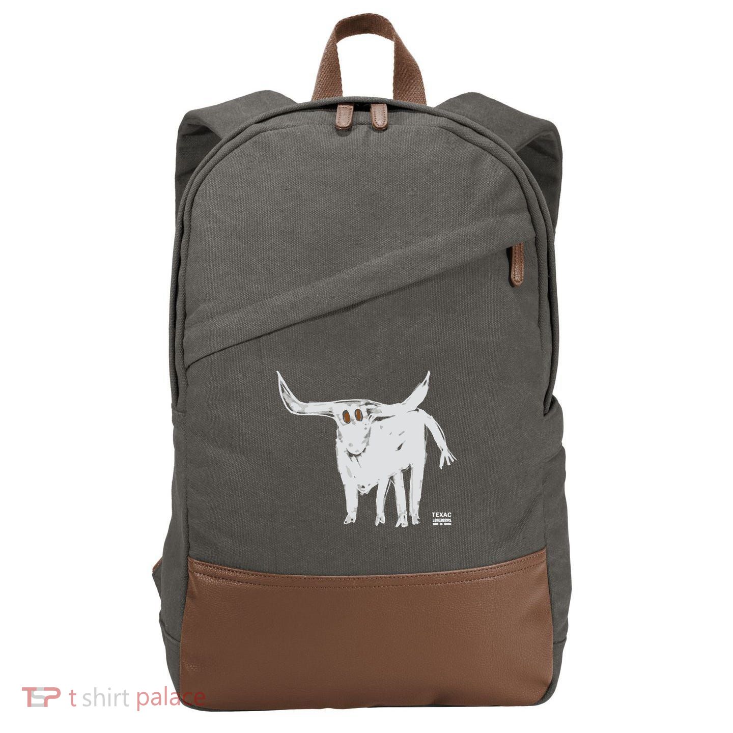 Texas Blue 84 For All The Horns Cotton Canvas Backpack