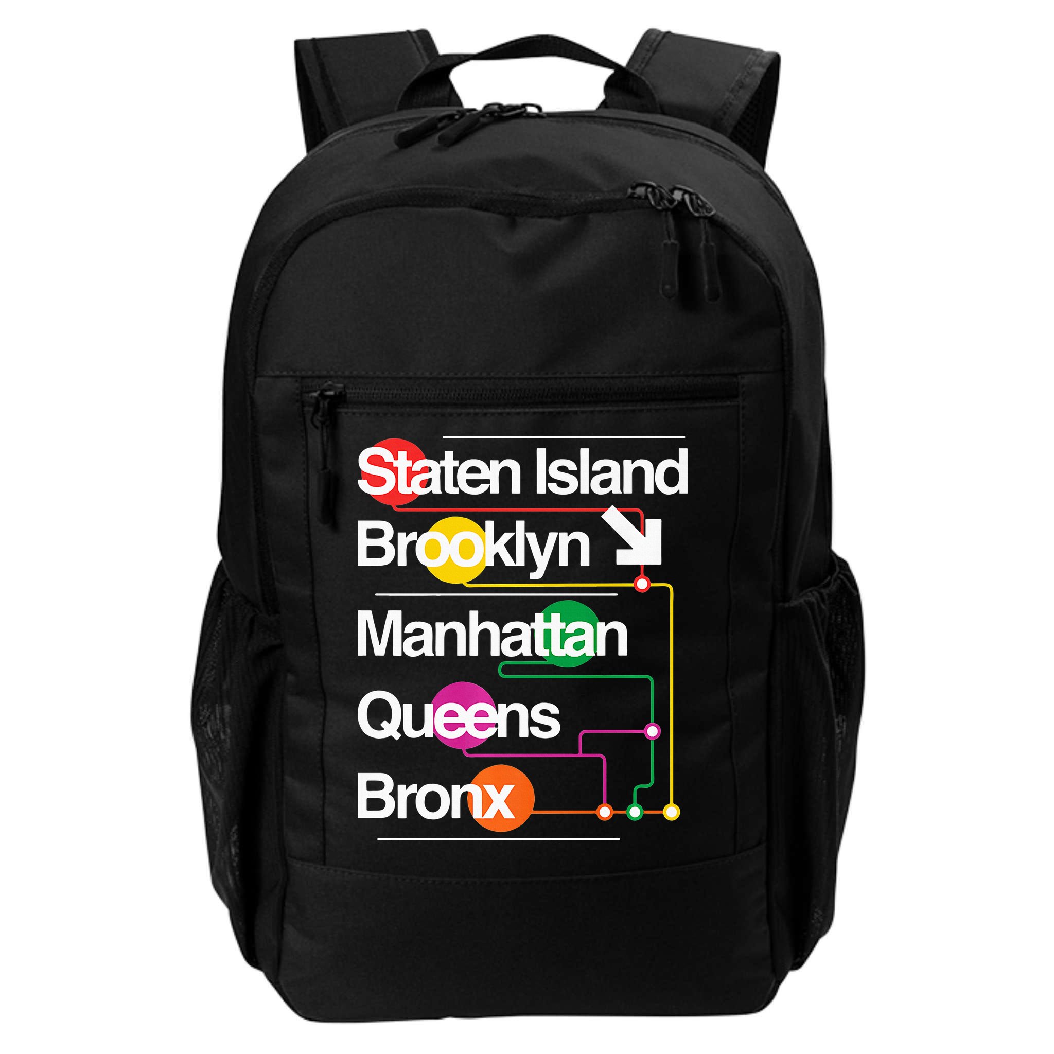 The Big Apple New York City Five Boroughs Nyc S.U.B.W.A.Y Map Backpack