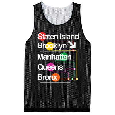 The Big Apple New York City Five Boroughs Nyc S.U.B.W.A.Y Map Mesh Reversible Basketball Jersey Tank