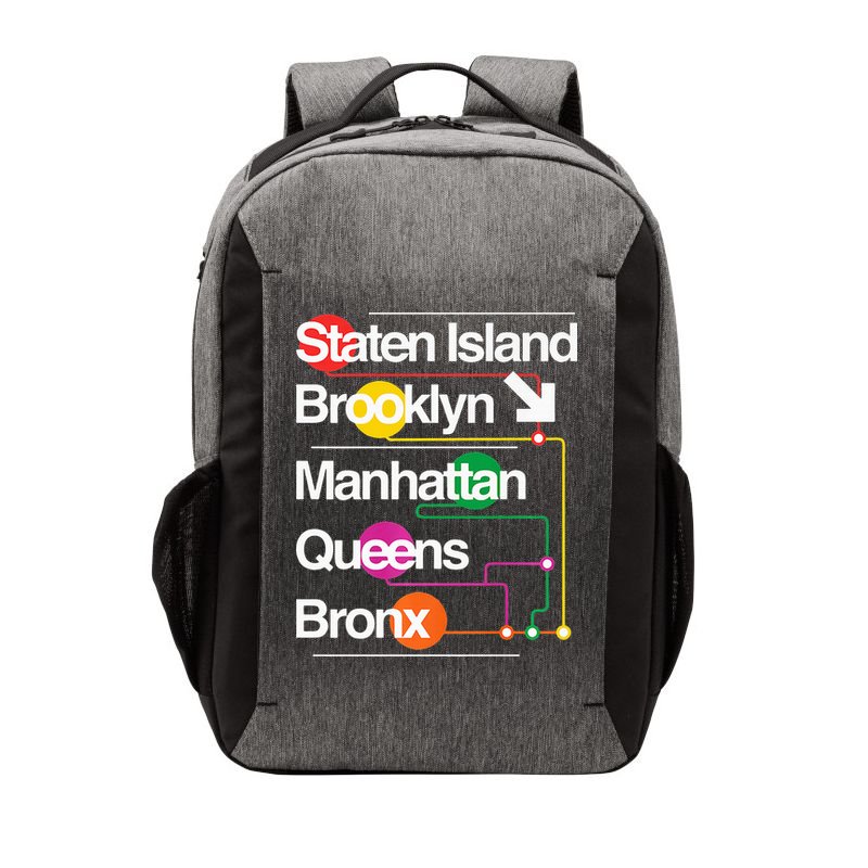 The Big Apple New York City Five Boroughs Nyc S.U.B.W.A.Y Map Vector Backpack