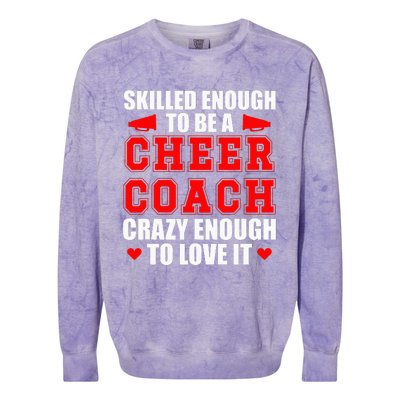 To Be A Cheer Coach funny Cheerleading Coach Colorblast Crewneck Sweatshirt