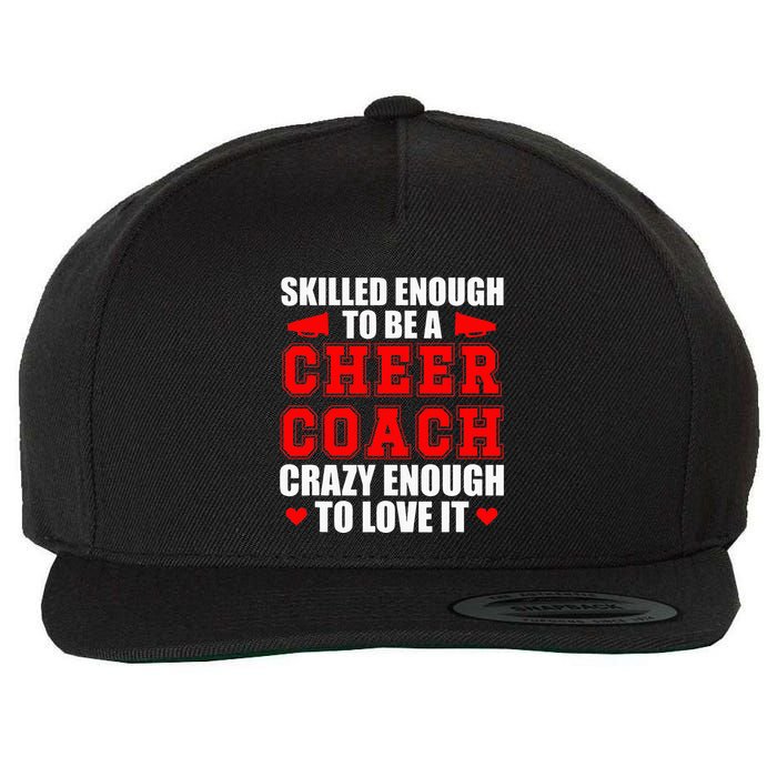 To Be A Cheer Coach funny Cheerleading Coach Wool Snapback Cap
