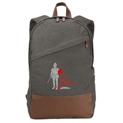 Tis But A Scratch Knight Cool Knight Cotton Canvas Backpack