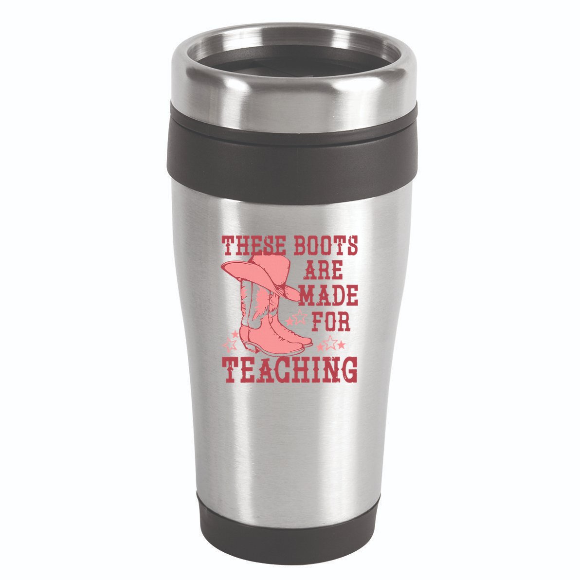 These Boots Are Made For Teaching Boho Western Teacher 16oz Travel Tumbler