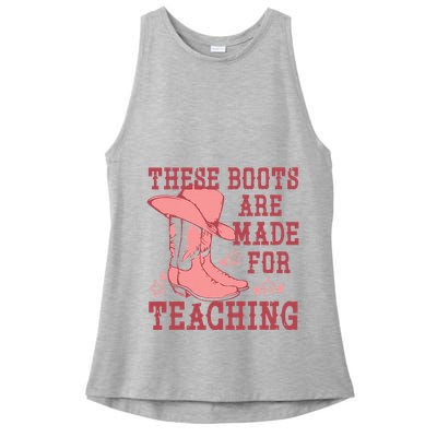 These Boots Are Made For Teaching Boho Western Teacher Ladies PosiCharge Tri-Blend Wicking Tank