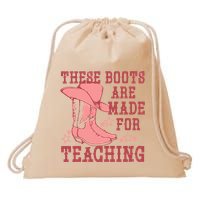 These Boots Are Made For Teaching Boho Western Teacher Drawstring Bag