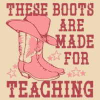 These Boots Are Made For Teaching Boho Western Teacher Drawstring Bag