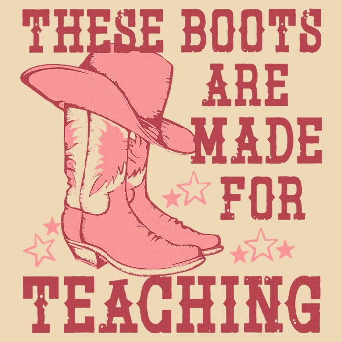These Boots Are Made For Teaching Boho Western Teacher Drawstring Bag