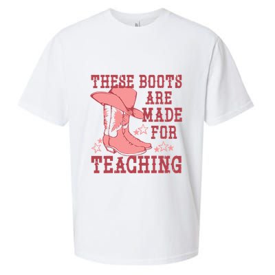 These Boots Are Made For Teaching Boho Western Teacher Sueded Cloud Jersey T-Shirt