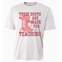 These Boots Are Made For Teaching Boho Western Teacher Cooling Performance Crew T-Shirt