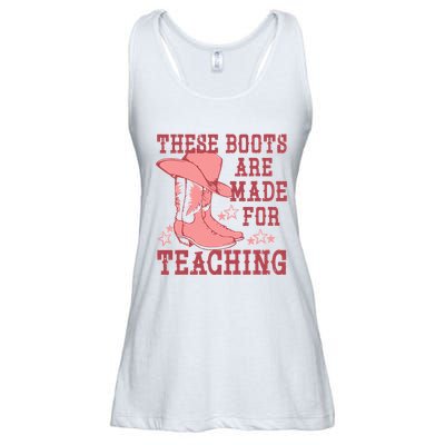 These Boots Are Made For Teaching Boho Western Teacher Ladies Essential Flowy Tank