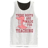 These Boots Are Made For Teaching Boho Western Teacher Mesh Reversible Basketball Jersey Tank