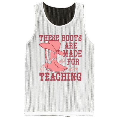 These Boots Are Made For Teaching Boho Western Teacher Mesh Reversible Basketball Jersey Tank