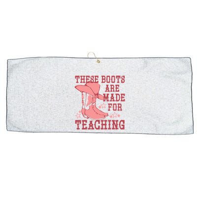These Boots Are Made For Teaching Boho Western Teacher Large Microfiber Waffle Golf Towel