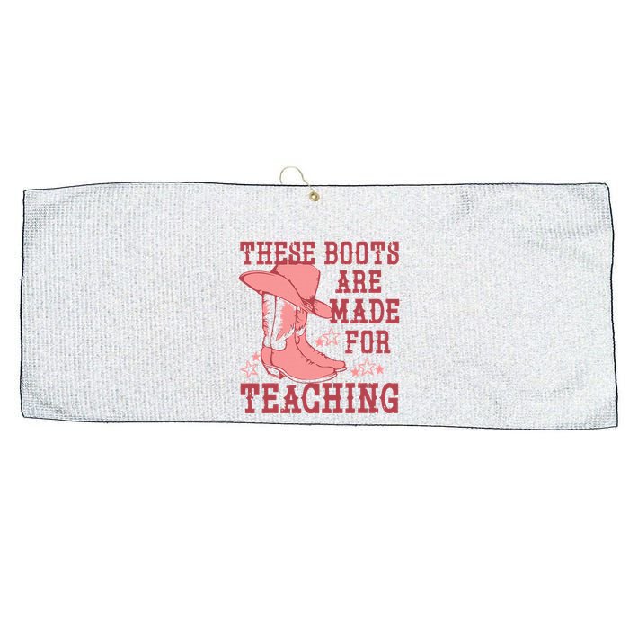 These Boots Are Made For Teaching Boho Western Teacher Large Microfiber Waffle Golf Towel