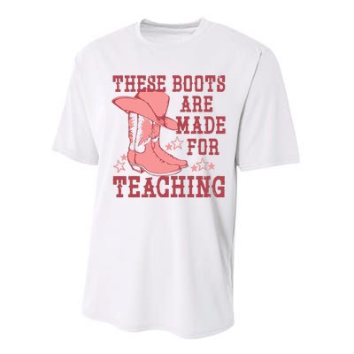 These Boots Are Made For Teaching Boho Western Teacher Performance Sprint T-Shirt