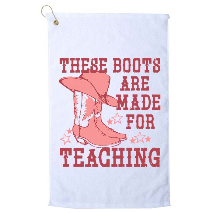 These Boots Are Made For Teaching Boho Western Teacher Golf Towel