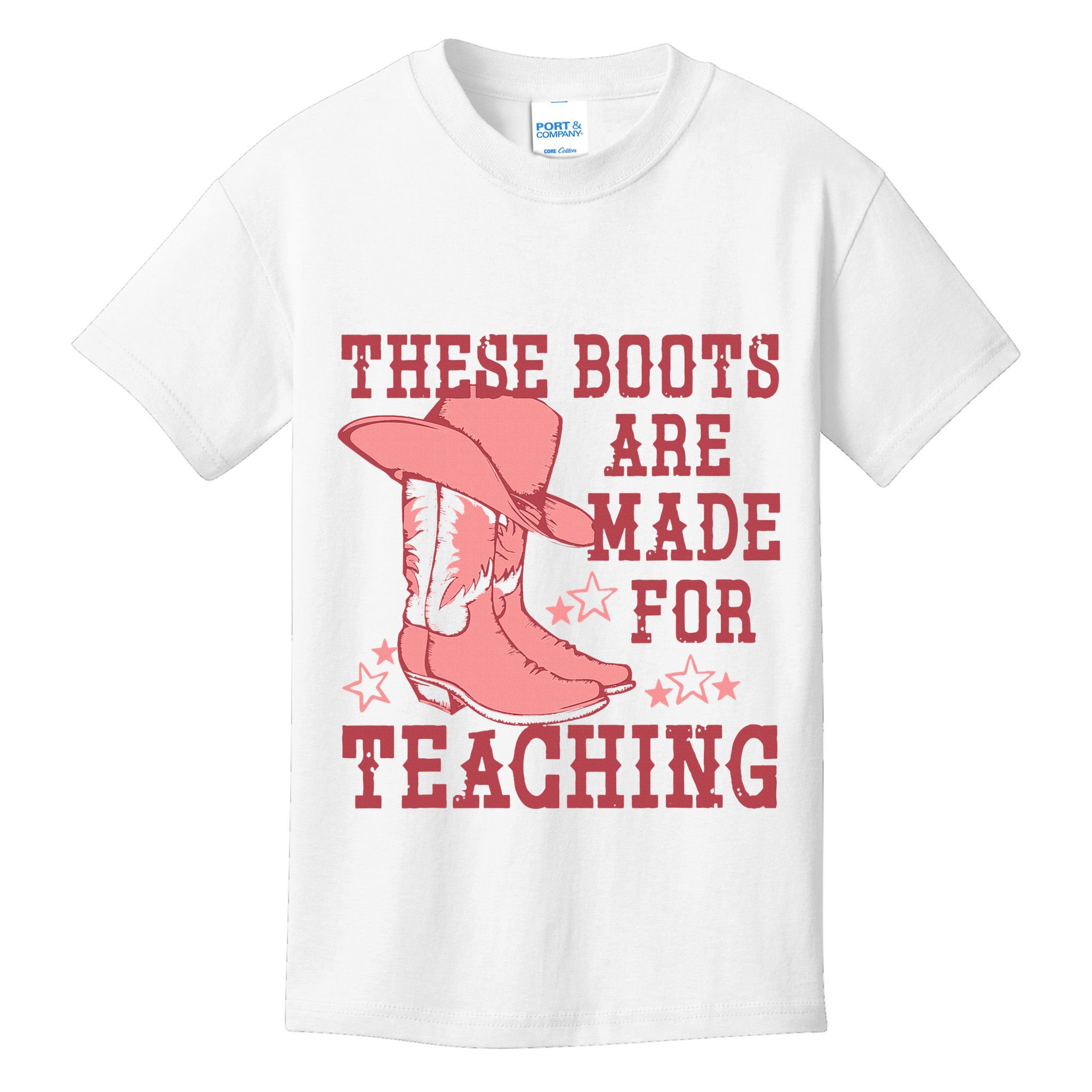 These Boots Are Made For Teaching Boho Western Teacher Kids T-Shirt