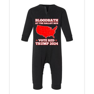 Trump Bloodbath At The Ballot Box 2024 Vote Red Infant Fleece One Piece