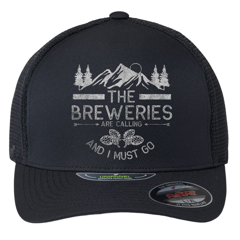 The Breweries Are Calling Craft Beer Gift Beer Lover Flexfit Unipanel Trucker Cap