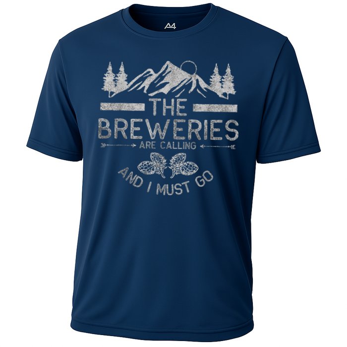 The Breweries Are Calling Craft Beer Gift Beer Lover Cooling Performance Crew T-Shirt
