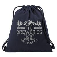 The Breweries Are Calling Craft Beer Gift Beer Lover Drawstring Bag