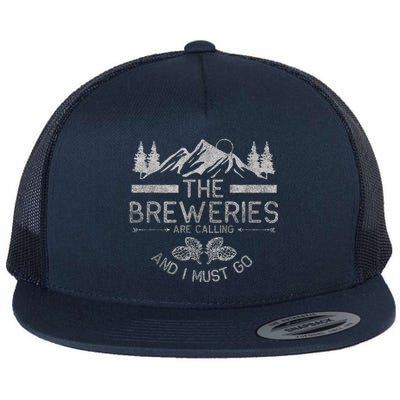 The Breweries Are Calling Craft Beer Gift Beer Lover Flat Bill Trucker Hat