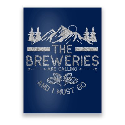 The Breweries Are Calling Craft Beer Gift Beer Lover Poster