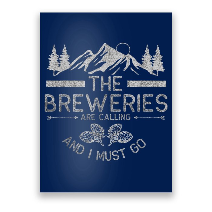The Breweries Are Calling Craft Beer Gift Beer Lover Poster