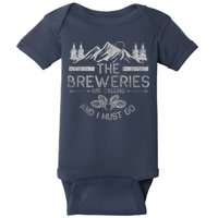 The Breweries Are Calling Craft Beer Gift Beer Lover Baby Bodysuit