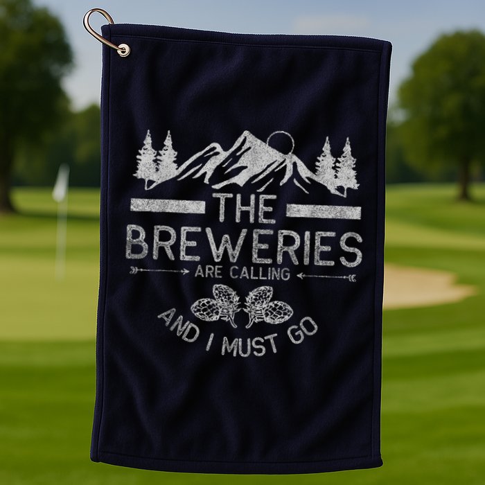The Breweries Are Calling Craft Beer Gift Beer Lover Golf Towel
