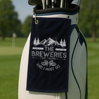 The Breweries Are Calling Craft Beer Gift Beer Lover Golf Towel