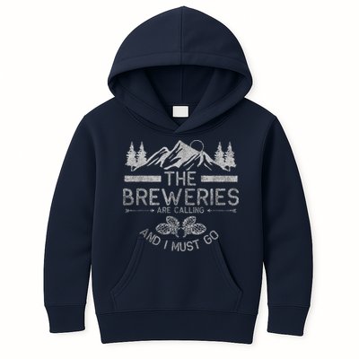 The Breweries Are Calling Craft Beer Gift Beer Lover Kids Hoodie