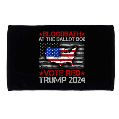 Trump Bloodbath At The Ballot Box 2024 Vote Red Microfiber Hand Towel