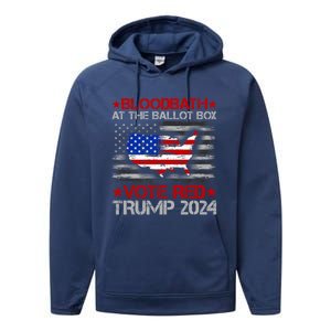 Trump Bloodbath At The Ballot Box 2024 Vote Red Performance Fleece Hoodie