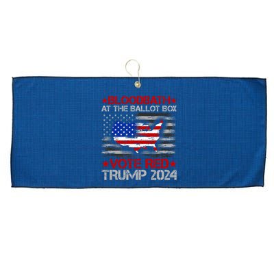 Trump Bloodbath At The Ballot Box 2024 Vote Red Large Microfiber Waffle Golf Towel