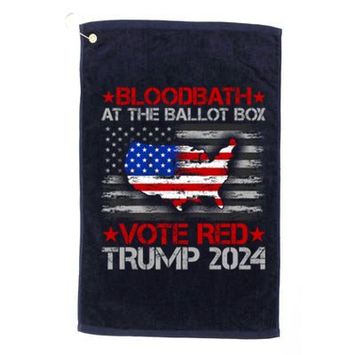 Trump Bloodbath At The Ballot Box 2024 Vote Red Platinum Collection Golf Towel