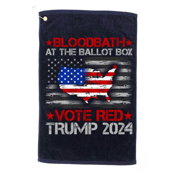 Trump Bloodbath At The Ballot Box 2024 Vote Red Platinum Collection Golf Towel