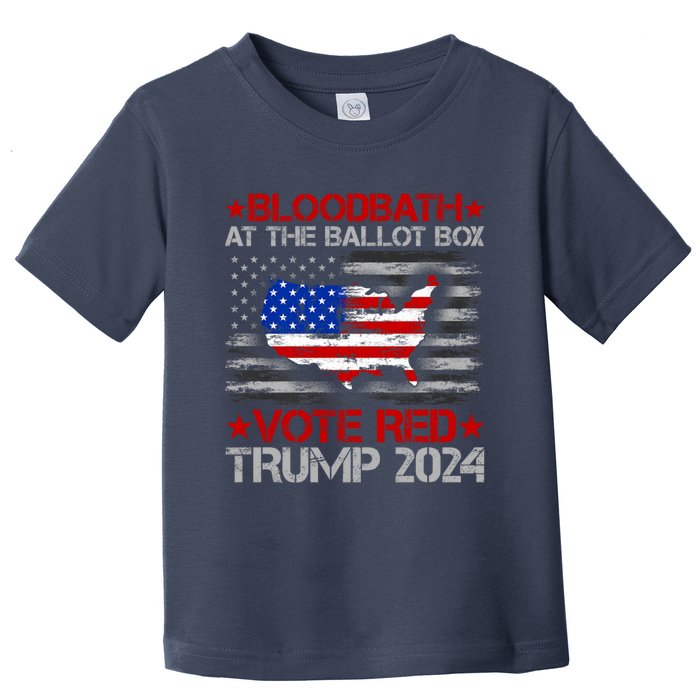 Trump Bloodbath At The Ballot Box 2024 Vote Red Toddler T-Shirt